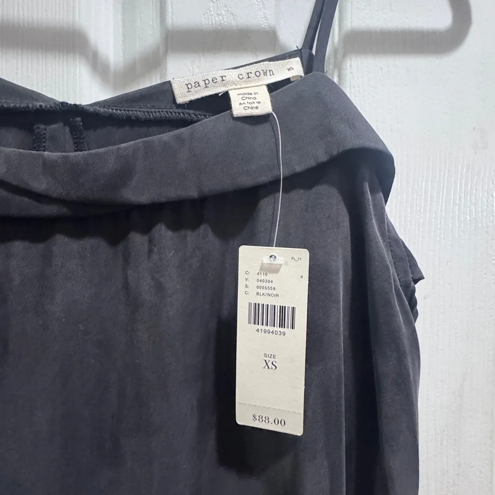 Paper Crown Black Off-Shoulder Blouse